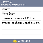 My Wishlist - isetivual