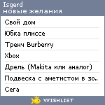 My Wishlist - isgerd