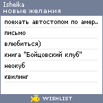 My Wishlist - isheika