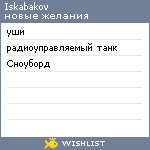 My Wishlist - iskabakov