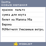 My Wishlist - isotta