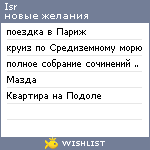 My Wishlist - isr