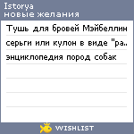 My Wishlist - istorya