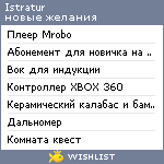 My Wishlist - istratur