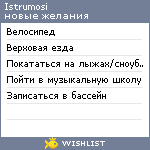 My Wishlist - istrumosi