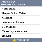 My Wishlist - itachiniisan