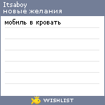 My Wishlist - itsaboy