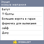 My Wishlist - itsvet