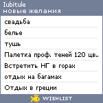 My Wishlist - iubitule