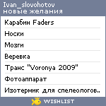 My Wishlist - ivan_slovohotov