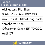 My Wishlist - ivanas