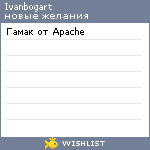 My Wishlist - ivanbogart