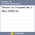 My Wishlist - ivanka_ivi