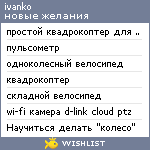 My Wishlist - ivanko