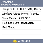 My Wishlist - ivanoland