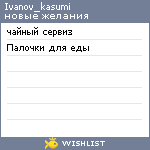 My Wishlist - ivanov_kasumi