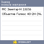 My Wishlist - ivansg