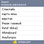 My Wishlist - iverni