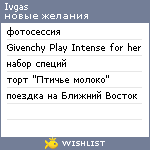 My Wishlist - ivgas