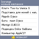 My Wishlist - ivorange