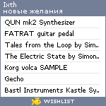 My Wishlist - ixth