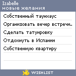 My Wishlist - izabelle