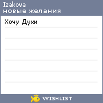 My Wishlist - izakova