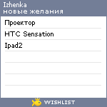 My Wishlist - izhenka