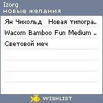 My Wishlist - izorg