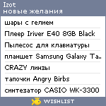 My Wishlist - izot