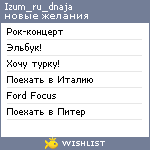 My Wishlist - izum_ru_dnaja