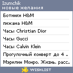 My Wishlist - izumchik