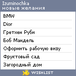 My Wishlist - izuminochka