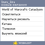 My Wishlist - izuru_kira