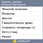 My Wishlist - jamato_mitshu