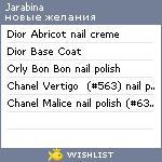 My Wishlist - jarabina