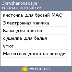 My Wishlist - jkryzhanovskaya