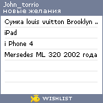 My Wishlist - john_torrio