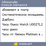 My Wishlist - johnnynader