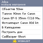 My Wishlist - joliya