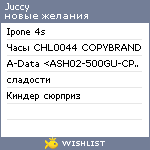 My Wishlist - juccy