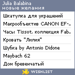 My Wishlist - julia_balabina