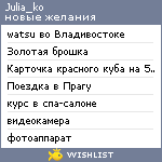 My Wishlist - julia_ko