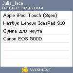 My Wishlist - julia_lace