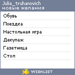 My Wishlist - julia_truhanovich