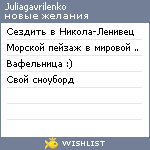 My Wishlist - juliagavrilenko