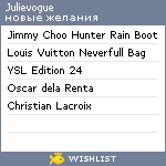 My Wishlist - julievogue