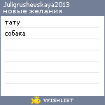 My Wishlist - juligrushevskaya2013