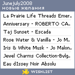 My Wishlist - junejuly2008