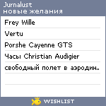 My Wishlist - jurnalust